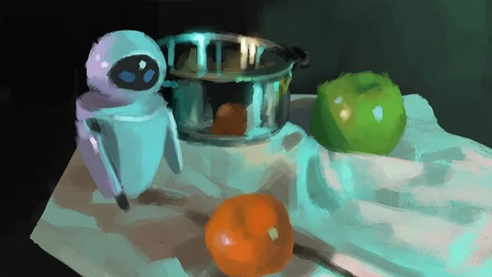 大气科幻场景立体几何图形数字绘画视频教程