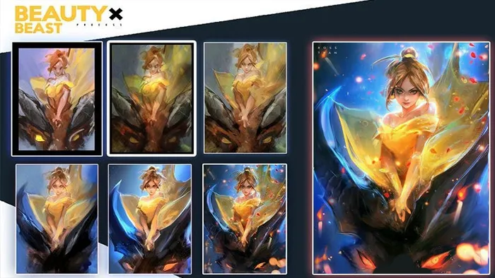 Rossdraws画师美女与野兽数字绘画视频教程