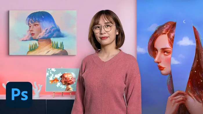 数字绘画中人物角色光线与色彩的应用技术视频教程 Iluminación y color para retratos digitales en Photoshop