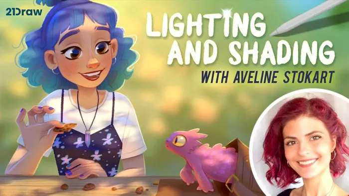 Procreate创建炫酷灯光效果照明原理数字绘画视频教程 Mastering Lighting and Shading by Aveline Stokart