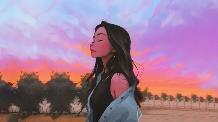 SamDoesArt画师女孩脸部皮肤数字绘画技巧视频教程