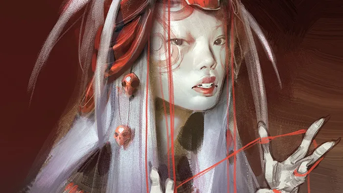 占扑师算命通灵师数字绘画实例训练视频教程 Gumroad – Fortune Teller Portrait