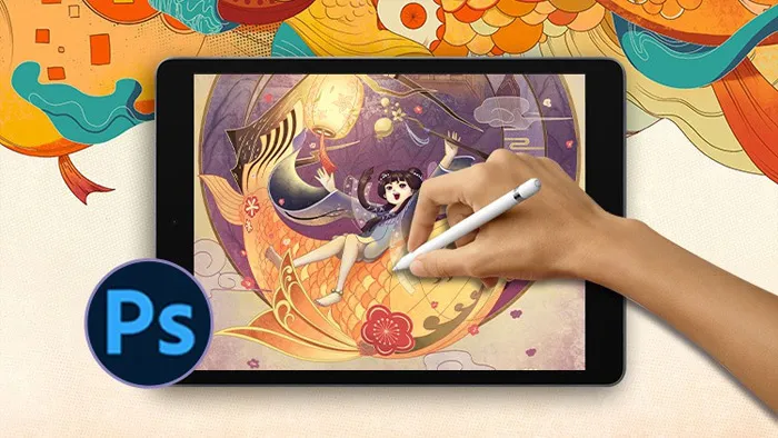 中国传统风格插画数字绘画技术视频教程 New illustration Painting - Digital Photoshop Drawing Course