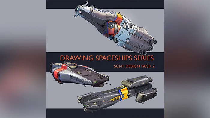 科幻宇宙飞船数字绘画训练视频教程第二季 Drawing Spaceships Series1