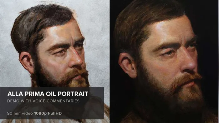 Vlad Gheneli画师人体结构姿势形式解析视频教程 Alla prima oil portrait from photo reference by Arthur Gain