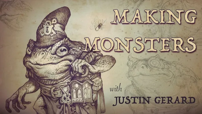 卡通动漫怪物角色传统绘画工作流程视频教程 Making Monsters, with Justin Gerard