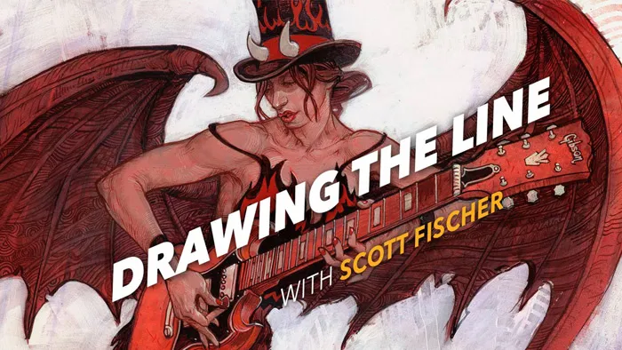 科幻漫画角色水粉画传统绘画工作流程视频教程 Drawing the Line