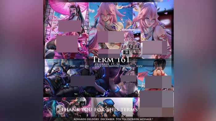 Sakimichan画师同人角色手绘实例视频教程第161季