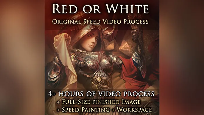 恶魔猎手女战士数字绘画实例训练视频教程 