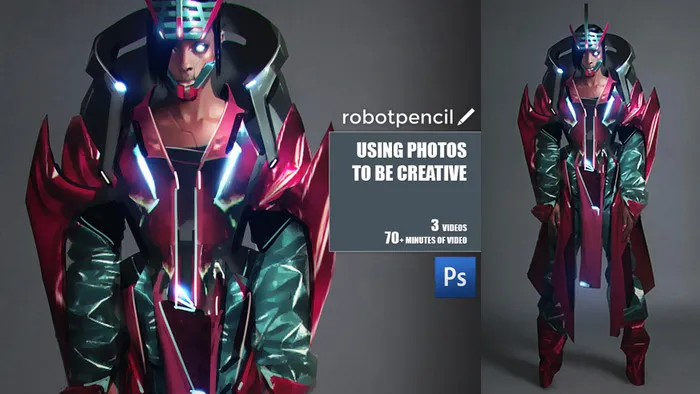 照片角色参考合成创作数字绘画视频教程 中文字幕 Using Photos to be Creative – Anthony Jones