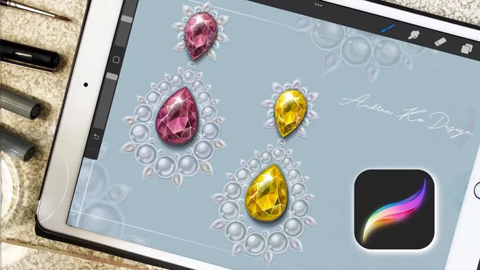 Procreate珠宝设计绘画技术训练视频课程 Jewelry Design With Procreate
