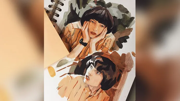 生动人物情绪捕捉水粉画创作艺术视频教程