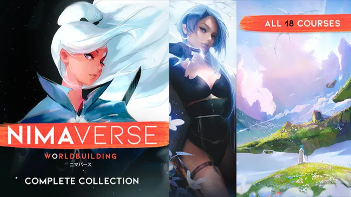 Nimaverse Worldbuilding出品18套角色与环境概念艺术数字绘画视频教程