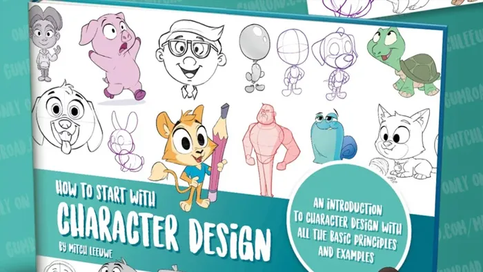 卡通人物角色设计数字绘画视频教程 How to start with Character Design eBook & Video by Mitch Leeuwe