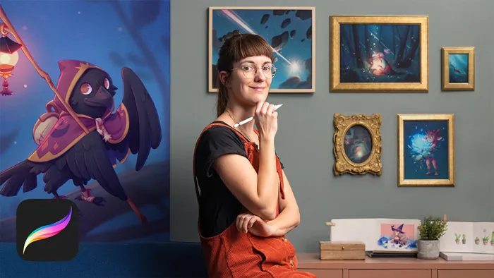 Procreate奇幻动物姿势色彩插画绘画技巧视频教程 Illustrating Fantastical Animals with Procreate