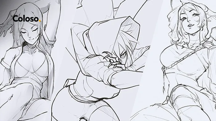 角色动态姿势动作捕捉数字绘画视频教程 中文字幕 Capturing Stylized Movement with Dynamic Poses