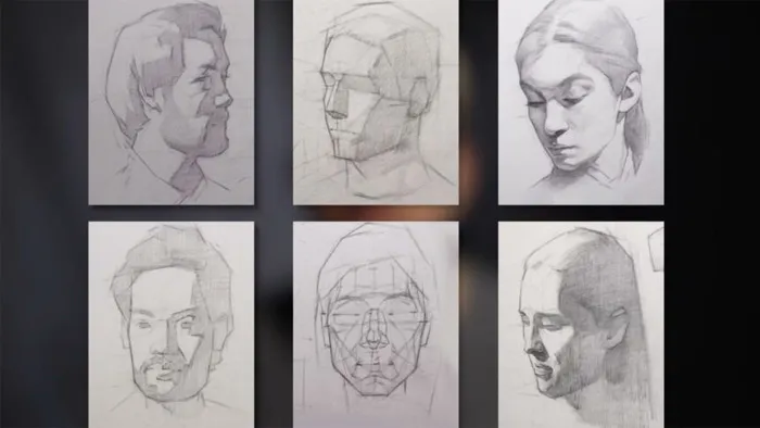 逼真人物肖像画关键技术与原则技巧视频教程 The Block In Course by Stephen Bauman