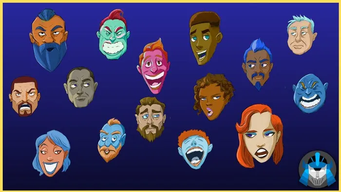 多角度绘制人物面部肖像初学者指南视频教程 Very Simple Cartoon Workshop : Drawing cartoon faces