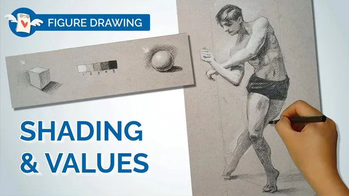 写实人物和服装阴影绘画技巧视频教程 中文字幕 Shading Techniques for Drawing Realistic Figures and Clothing