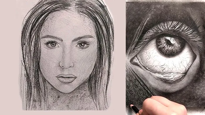 逼真人物肖像炭笔铅笔手绘素描实例训练视频教程 Charcoal Drawing Techniques: The Complete Drawing Course