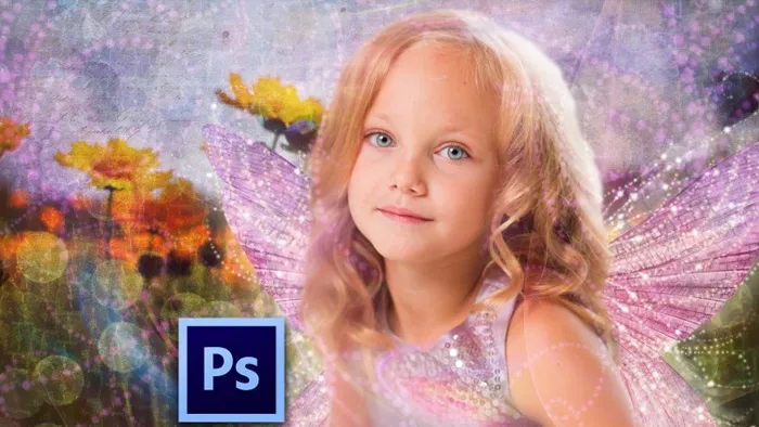 PS天使儿童特效制作实例训练视频教程  Photoshop Turn Family Photos into Art While Learning PS