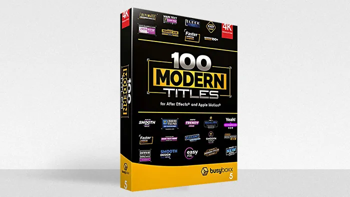 100组现代时尚风格标题动画AE模板与FCPX插件合集 100 MODERN TITLES for After Effects & Apple Motion
