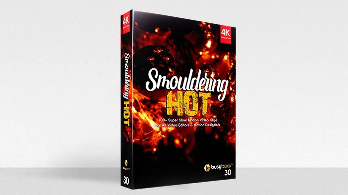 100个木材熔岩燃烧焖烧火焰火星动画4K视频素材 BBV30 – Smouldering Hot