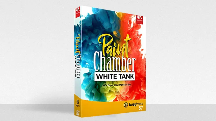 104个水彩水墨流动慢动作白底特效合成4K视频素材 BBV57 – Paint Chamber: White Tank