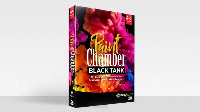 54个创意黑底水彩水墨流动慢动作特效合成4K视频素材 BBV58 – Paint Chamber: Black Tank