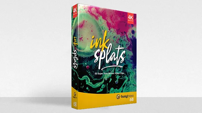 50个创意水彩墨水墨滴落飞溅散开动画背景4K视频素材 BBV68 – Ink Splats
