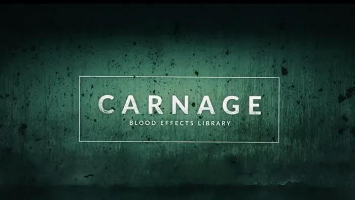 296个实拍血液喷溅血迹流淌绿幕特效合成4K视频素材 Carnage Blood Effects