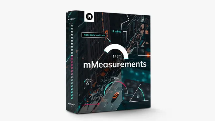 22个创意干净精确测量标注数值显示动画预设FCPX插件 MotionVFX – mMeasurements