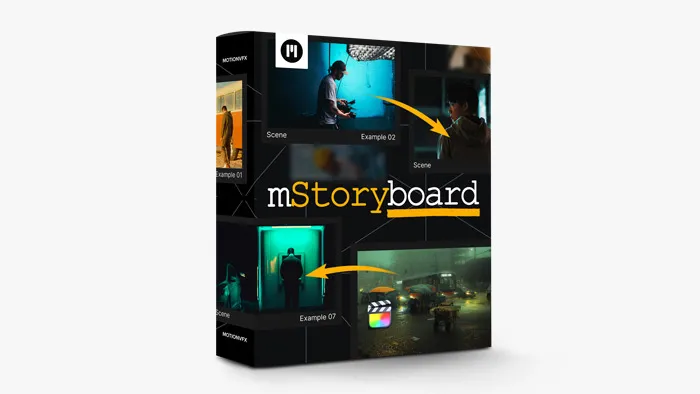 72款电影拍摄场景故事板架构图文排版设计字幕转场效果动画FCPX插件 MotionVFX – mStoryboard 汉化版