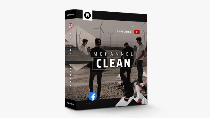 60种社交媒体简洁图形设计文字标题介绍包装动画FCPX插件 MotionVFX – mChannel Clean