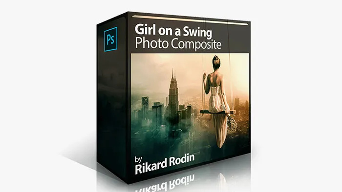 Rikard Rodin秋千女孩PS合成视频教程 PhotoSerge - Girl on a Swing Composite