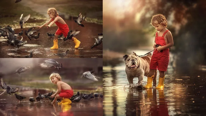 俄罗斯大神系列唯美家庭儿童摄影后期光影修饰调色教程