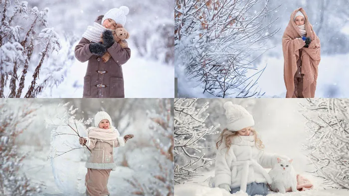 俄罗斯大神 Arma Gray 冬季儿童摄影冰雪童话后期调色视频教程 Arma Gray-video lesson Icy luxury