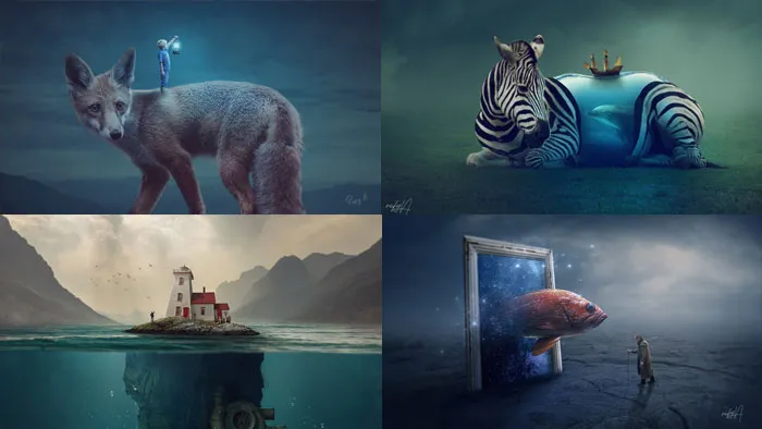 45套国外高端创意幻想人像唯美合成Rafya系列PS视频教程 附素材文件