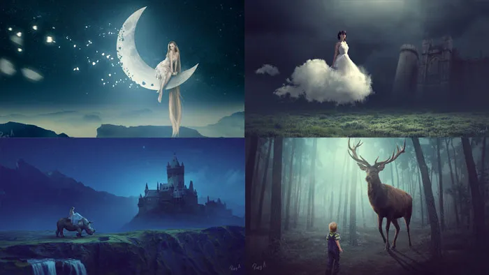 20套国外高端创意幻想人像唯美合成Rafya系列PS视频教程 附素材文件