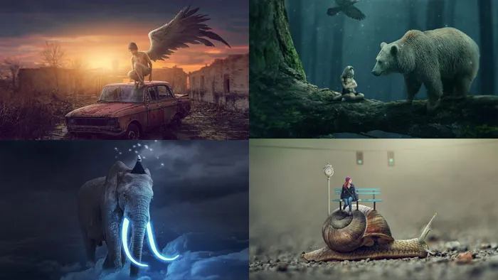 50套国外高端创意幻想人像唯美合成Rafya系列PS视频教程 附素材文件