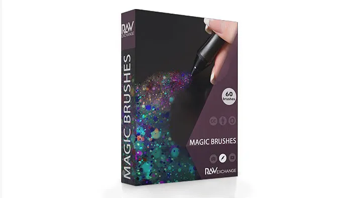 60组烟雾灰尘冰雹下雨散景魔法笔刷 RAWexchange - Magic Brushes