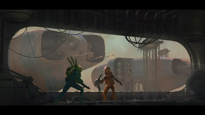 大师级科幻场景3D转2D数字绘画工作流程视频教程 Narrative Design through Compositional Storytelling