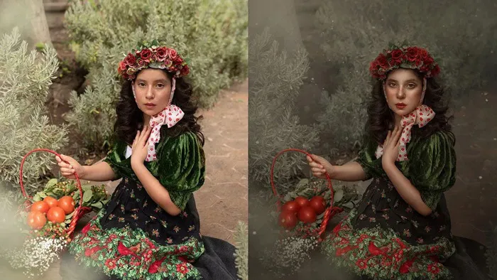 西班牙摄影师Rebeca Saray完整儿童油画风格人像精修全过程-附预设原片