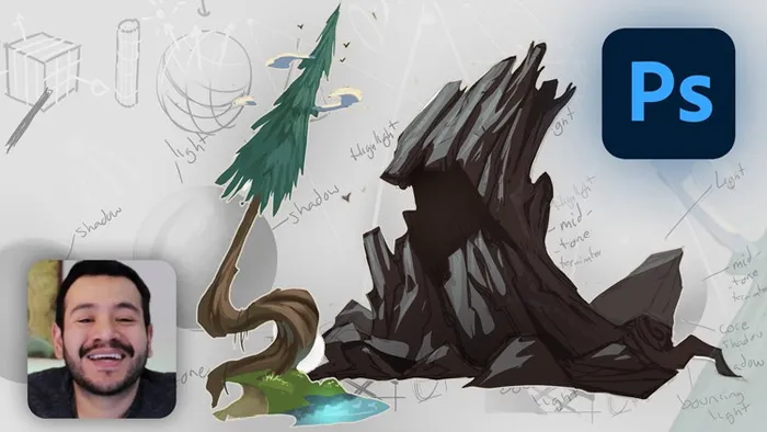 游戏道具概念艺术数字绘画实例训练视频教程 Concept Art | Prop Design in Photoshop 2020