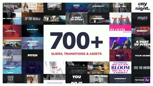700种制作视频幻灯片资源素材库主题效果视频转场调色-AE脚本模板预设包
