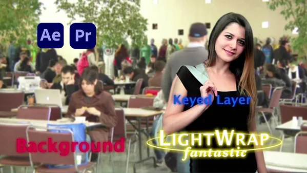 视频抠像边缘模拟真实光照效果AE/PR插件 Light Wrap Fantastic 1.2.12 Win汉化版