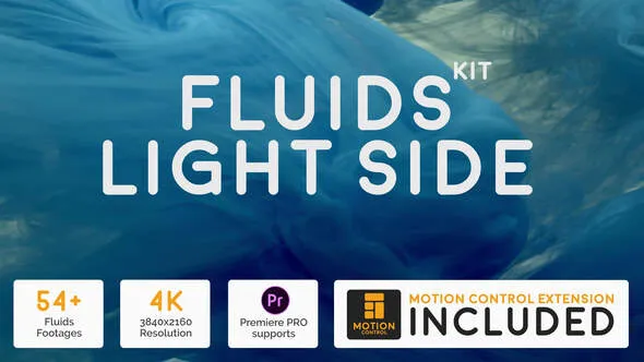 55组彩色流体特效动画4K分辨率视频素材AE脚本预设包 Fluids Light Side Kit