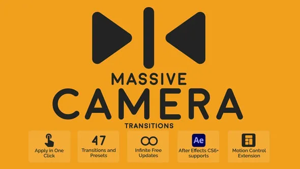 46种摄像机移动镜头转换AE脚本预设包 Massive Camera Transitions