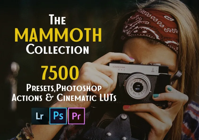 7500个Lightroom预设Photoshop动作和电影LUT预设终生合集 7500 Presets Photoshop Actions and Cinematic LUTs