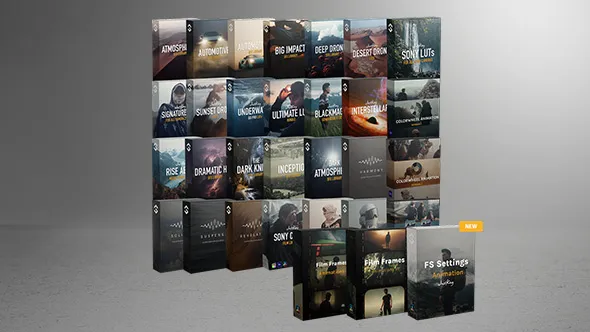 大气磅礴电影级视频制作后期调色LUT预设配乐音效合集包 Film Space – The Ultimate Master Bundle